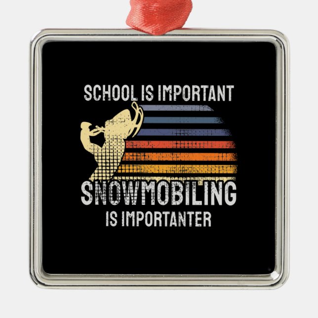 Snowmobiling Snowmobile  Metal Ornament (Front)