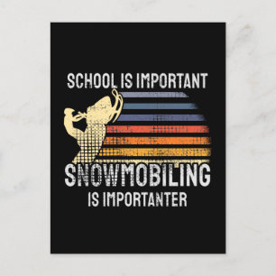 Snowmobiling Snowmobile Postcard