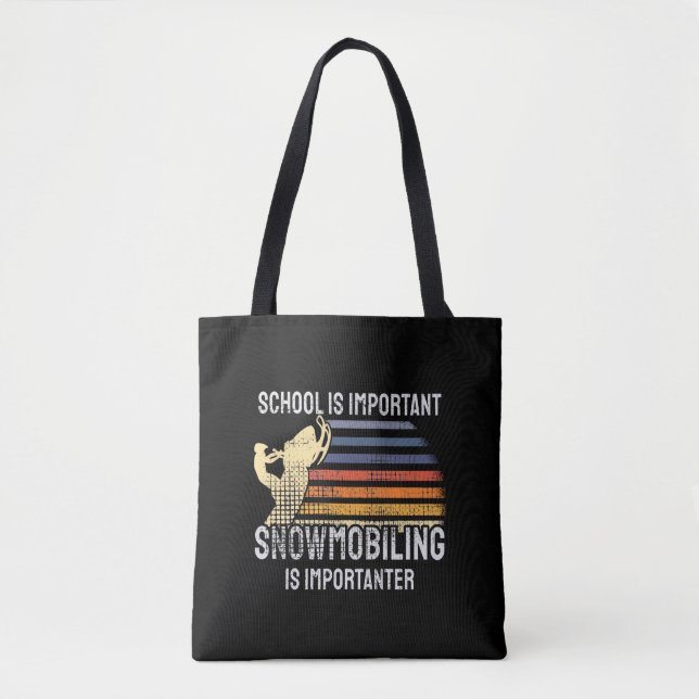 Snowmobiling Snowmobile Tote Bag (Front)