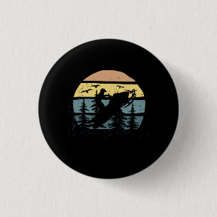 Snowmobiling Snowmobilie 1 Inch Round Button