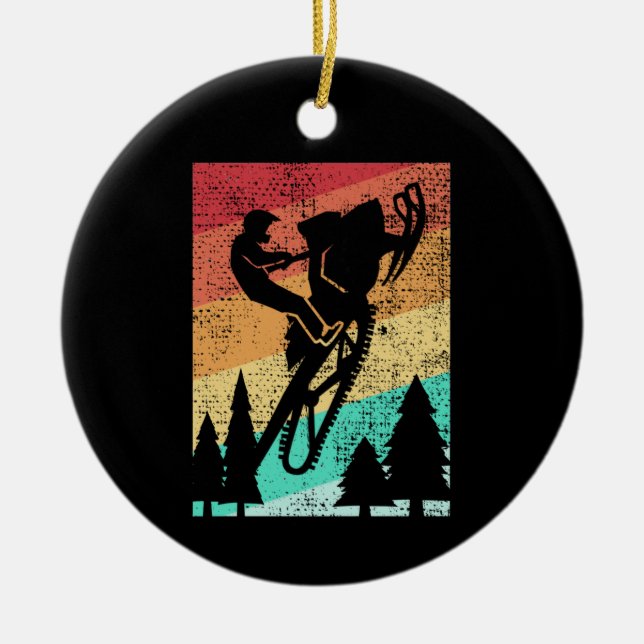 Snowmobiling Snowmobilie Ceramic Ornament (Front)