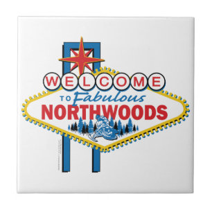 Snowmobiling/Welcome to the Fabulous Northwoods Tile