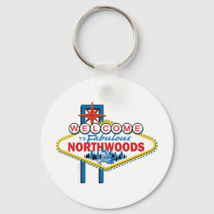 Snowmobiling/Welcome to the Northwoods Keychain