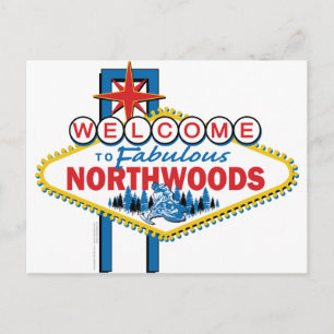 Snowmobiling/Welcome to the Northwoods Postcard