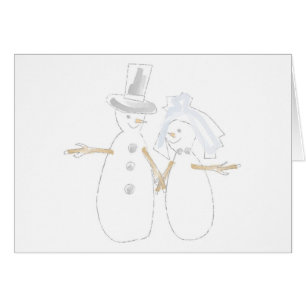 Snowpeople Bride and Groom