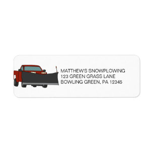 Snowplowing Business Snow Plow Return Address
