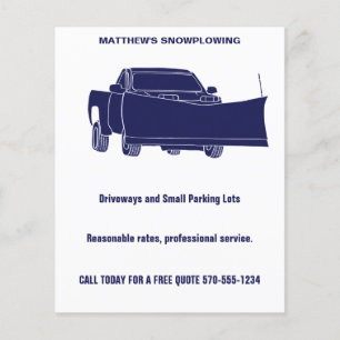 Snowplowing Pickup Truck with Plow Snowplow Flyer
