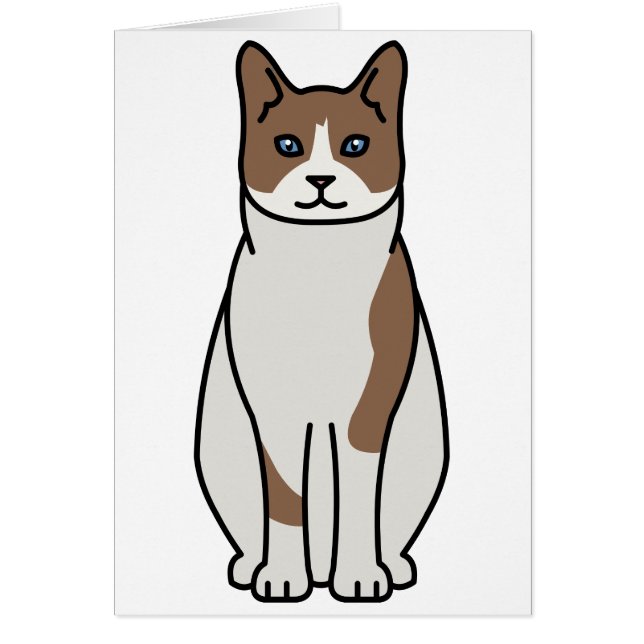 Snowshoe Cat Cartoon (Front)