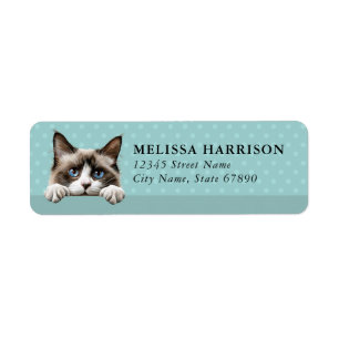 Snowshoe Cat Return Address Labels