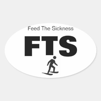 Snowshoe Feed the Sickness OVAL Set of FOUR Sticker