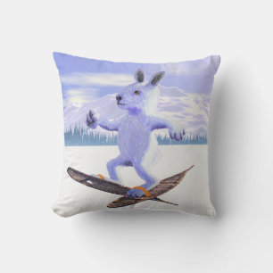Snowshoe Hare Throw Pillow