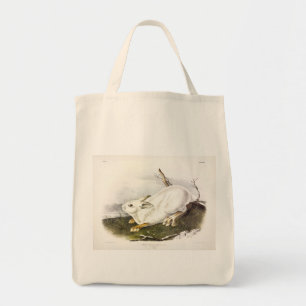 Snowshoe Hare, winter (Northern Hare) by Audubon Tote Bag