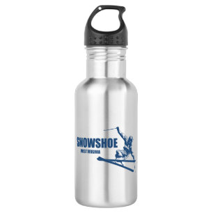 Snowshoe Mountain West Virginia Skier 532 Ml Water Bottle