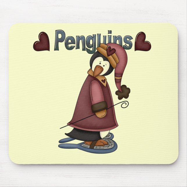 Snowshoe Penguin T-shirts and Gifts Mouse Pad (Front)