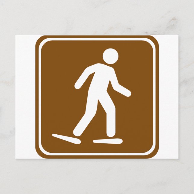 Snowshoe Trail Highway Sign Postcard (Front)