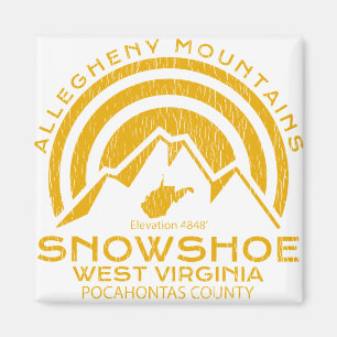Snowshoe West Virginia Mountain Magnet
