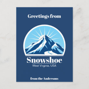 Snowshoe West Virginia USA ski resort Postcard