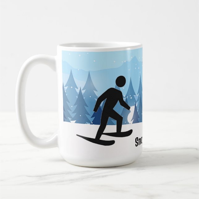 Snowshoeing Design Coffee Mug (Left)