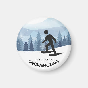 Snowshoeing Design Magnet
