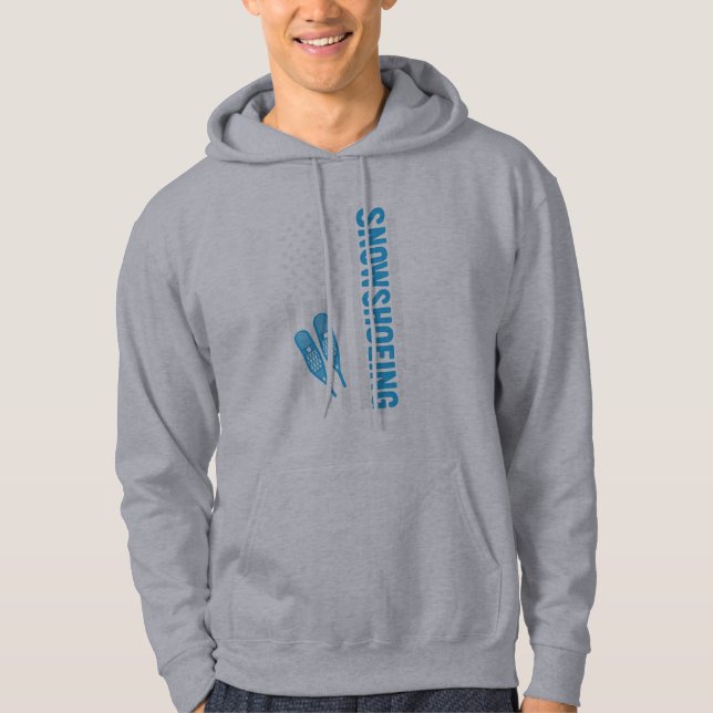 Snowshoeing Flag graphic Hoodie (Front)
