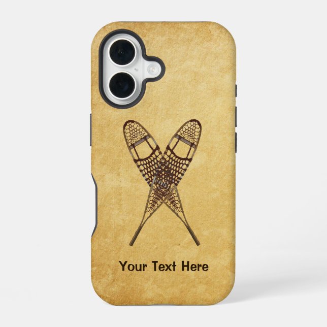 Snowshoes iPhone 16 Case (Back)