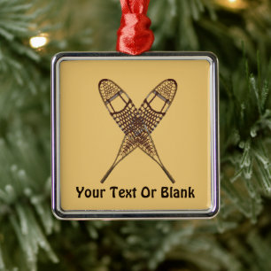 Snowshoes Metal Ornament