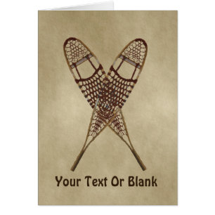 Snowshoes On Old Paper