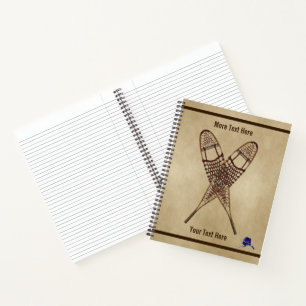 Snowshoes On Old Paper Notebook