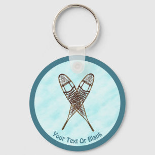 Snowshoes On Snow Keychain
