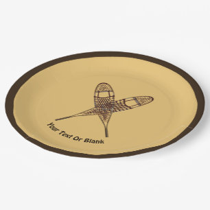 Snowshoes Paper Plate