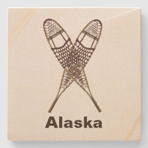 Snowshoes Stone Coaster
