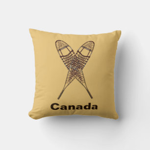 Snowshoes Throw Pillow