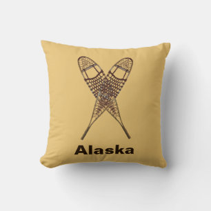 Snowshoes Throw Pillow