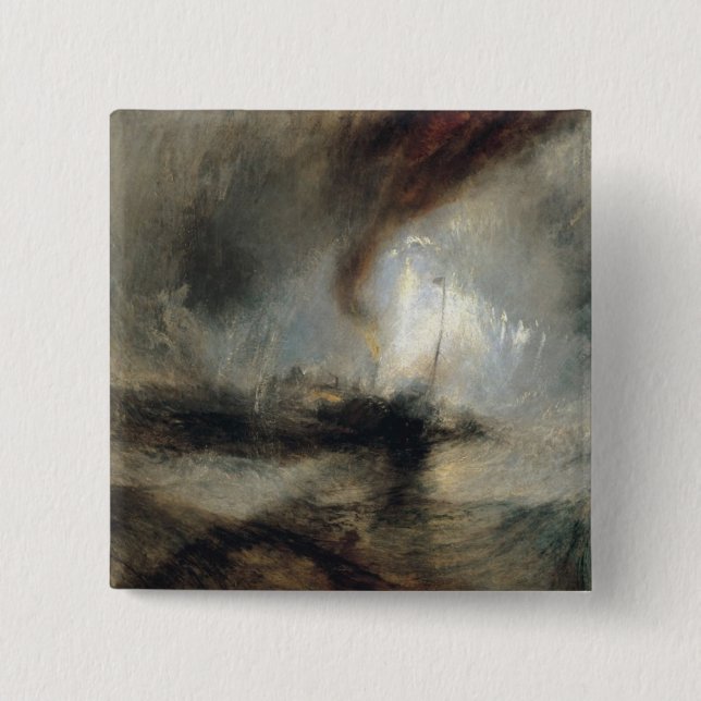 Snowstorm 2 Inch Square Button (Front)