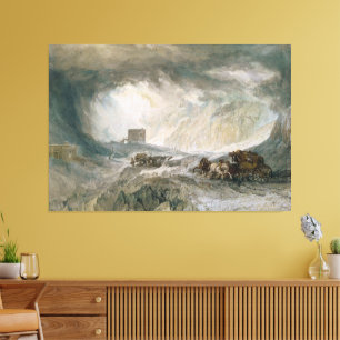 Snowstorm, Mont Cenis Canvas Print