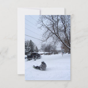 snowtubing. winter fun. invitation