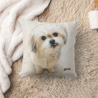 Snowwhite Malshi Throw Pillow