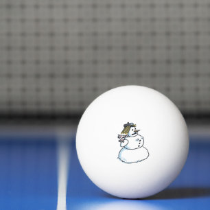 Snowwoman 3-star ping pong ball