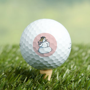 Snowwoman pink Titleist Pro V1 golf balls 12 pk