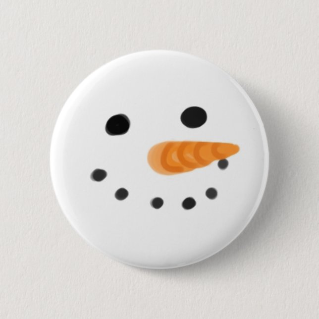 Snowy 2 Inch Round Button (Front)