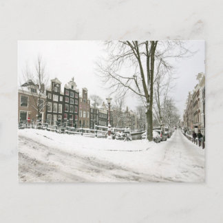 Snowy Amsterdam in the Netherlands Postcard
