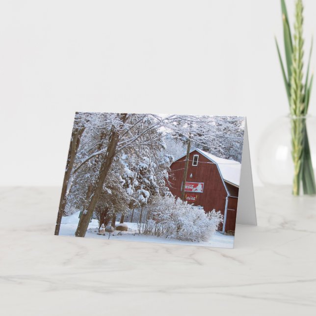 SNOWY BARN HOLIDAY CARD (Front)