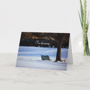 Snowy Bench Christmas Card