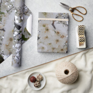 Snowy Blossom Wrapping Paper