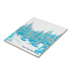 Snowy Blue Trees Tile