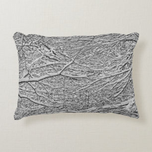 Snowy Branches Accent Pillow