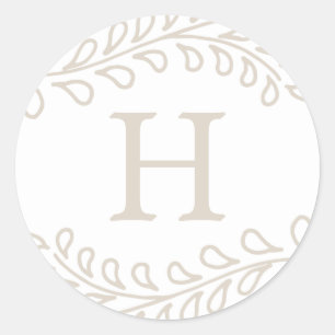 Snowy Branches Collection Classic Round Sticker