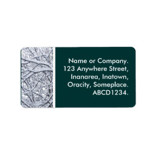 Snowy Branches Label