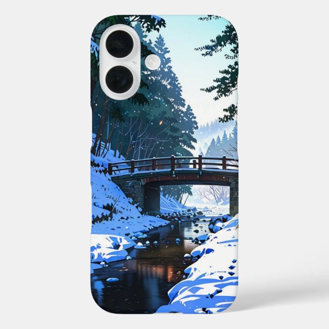 Snowy Bridge in Winter Case-Mate iPhone Case (Back)