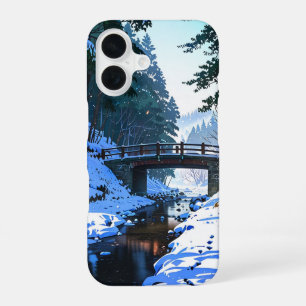 Snowy Bridge in Winter iPhone 16 Case